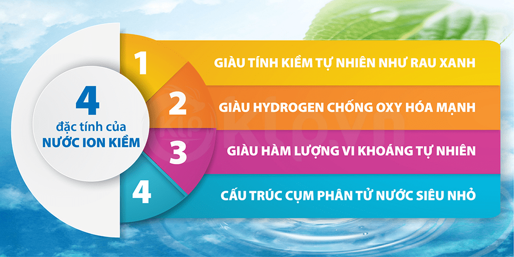 4 đặc tính nổi bật của nước ion kiềm