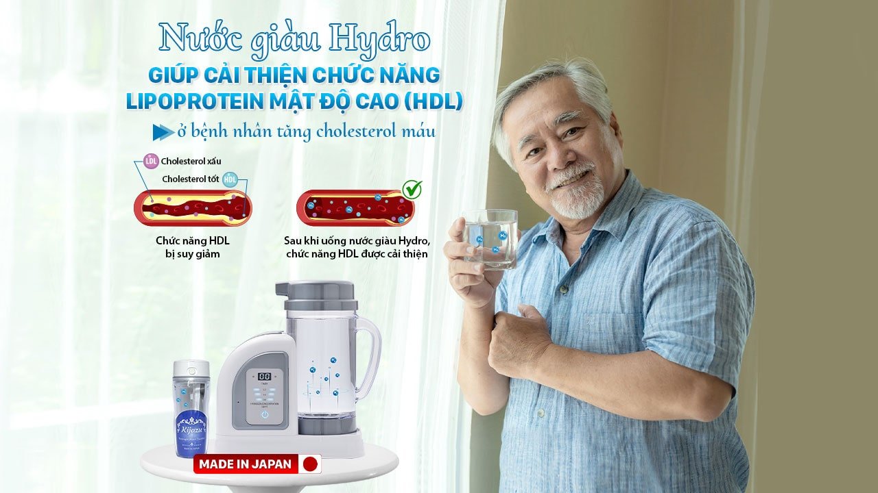Bổ sung nước giàu Hydro - Giải pháp hỗ trợ sức khỏe tim mạch cho người tăng cholesterol máu