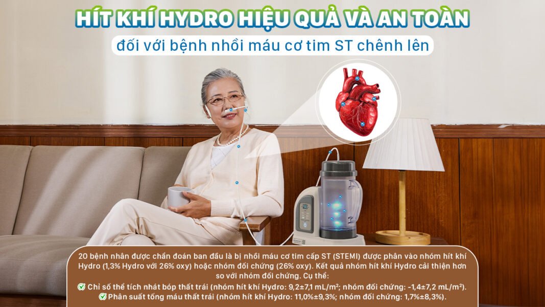 Công dụng của khí Hydro đối với bệnh nhồi máu cơ tim ST chênh lên