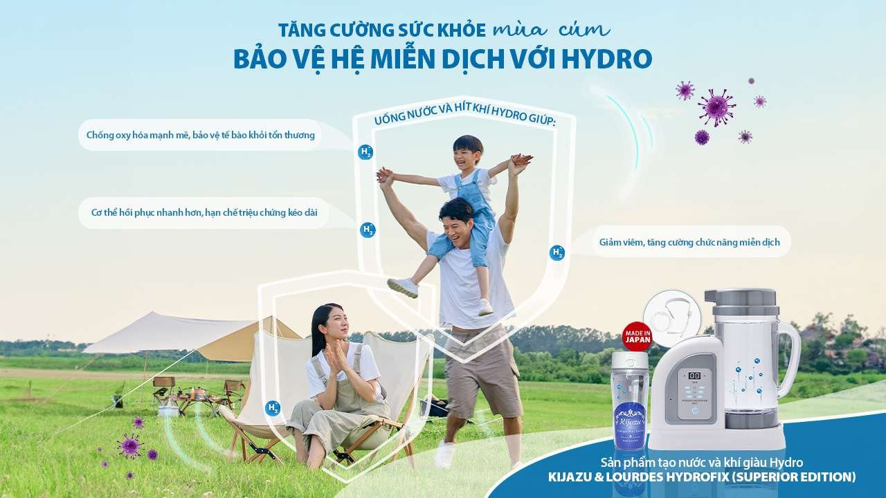 Bảo vệ hệ miễn dịch cúm mùa với Hydro