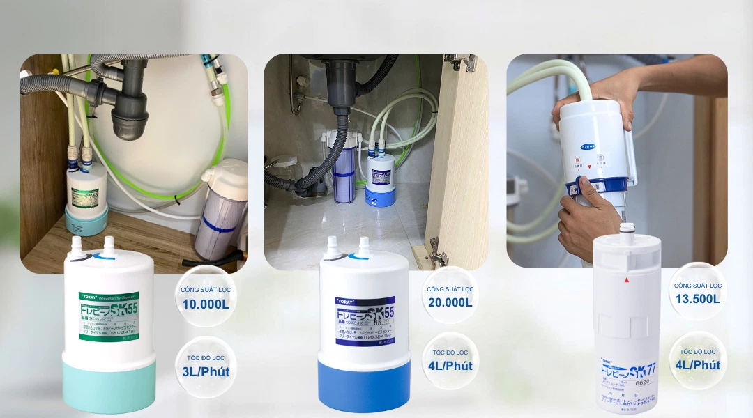 10 cách sắp xếp nhà bếp nhỏ trông gọn gàng, sạch sẽ 5 Bộ lọc nước Torayvino lắp đặt gầm tủ bếp giúp tiết kiệm diện tích và mang lại nguồn nước sạch an toàn