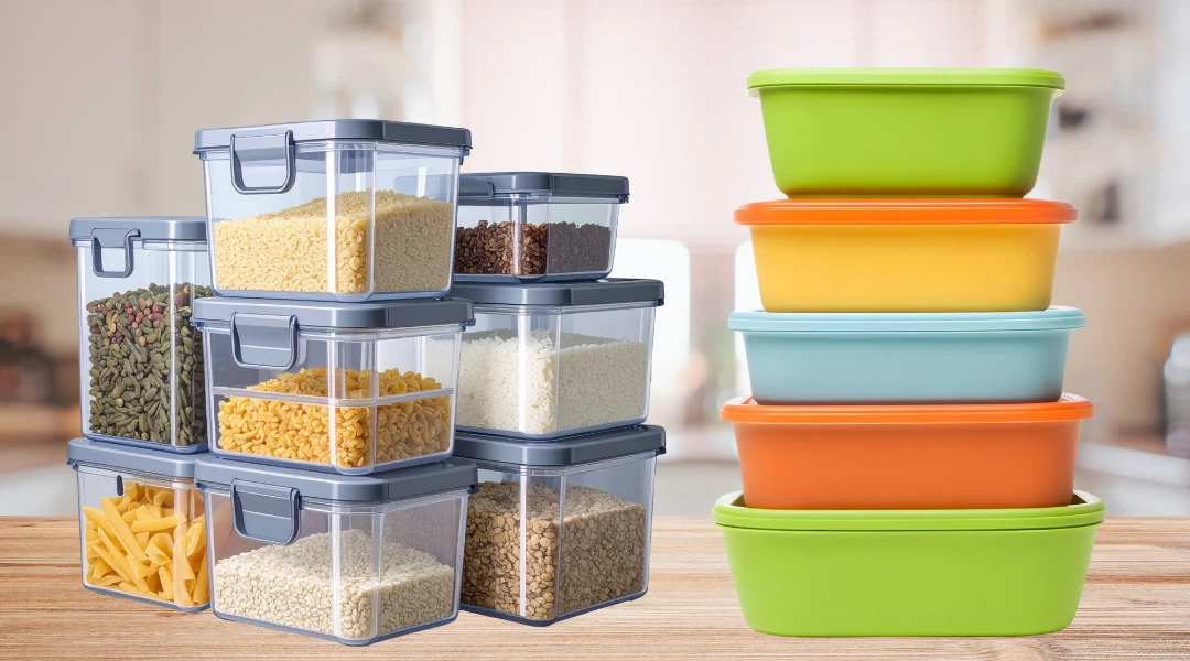 10 cách sắp xếp nhà bếp nhỏ trông gọn gàng, sạch sẽ 2 Sử dụng hộp đựng thực phẩm và gia vị để sắp xếp nhà bếp gọn gàng, ngăn nắp