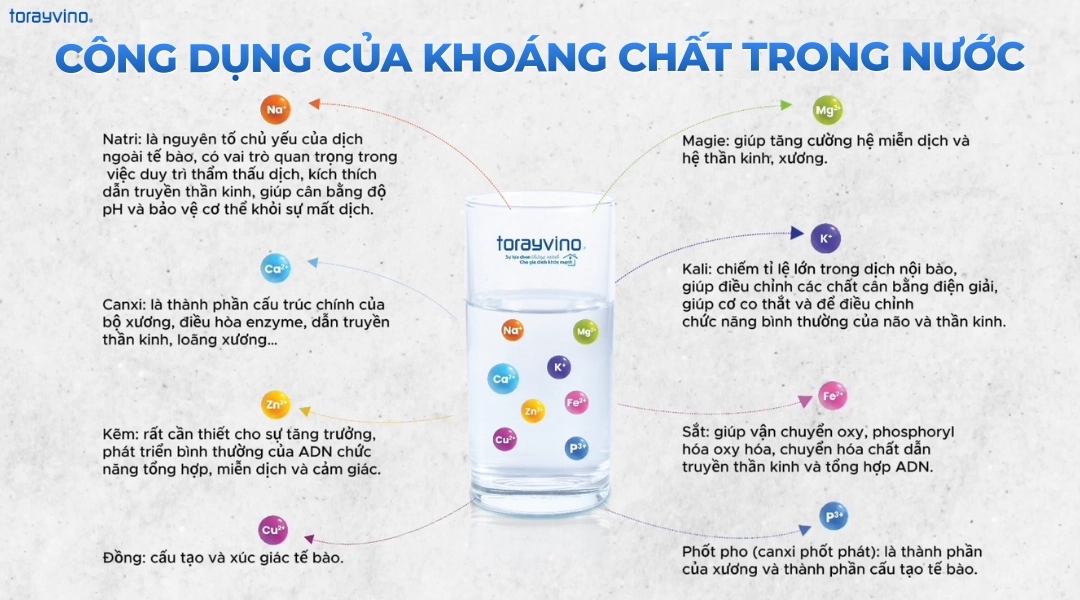 Công dụng của nước giàu khoáng chất đối với sức khoẻ