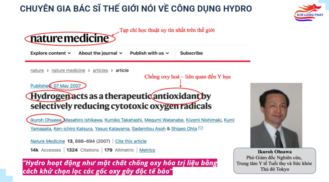 Nghiên cứu của giáo sư Ohsawa công bố trên tạp chí Nature Medicine (2007)