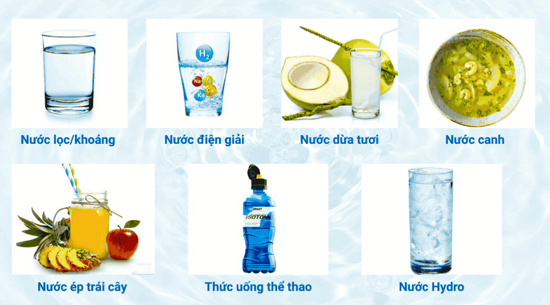 Cơ thể mất nước nên uống gì để bù nước hiệu quả